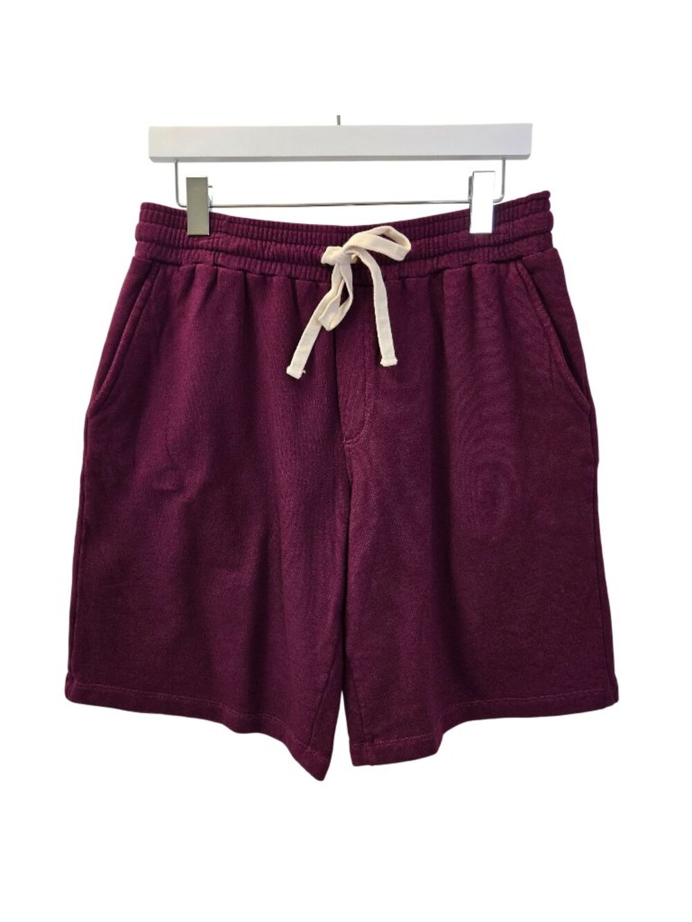 Monrow Wine Color Drawstring Sweat Shorts Size Medium